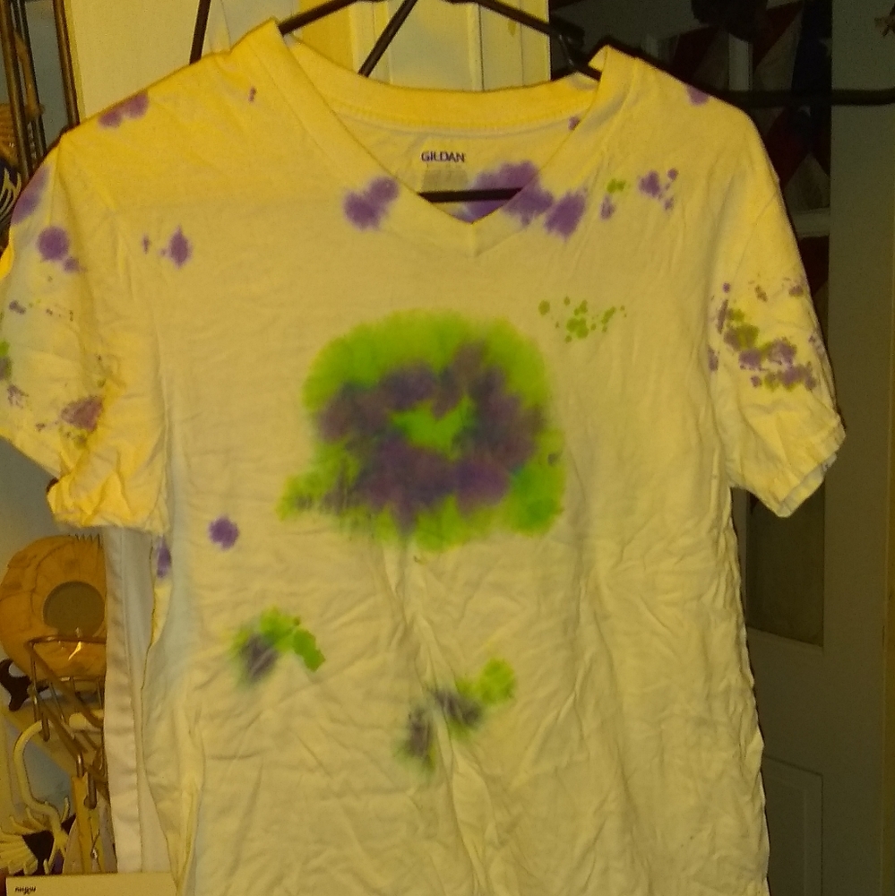 Homemade tyed tye cotton tshirt